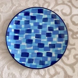 Modern Shades of Blue Gail Pittman large round platter